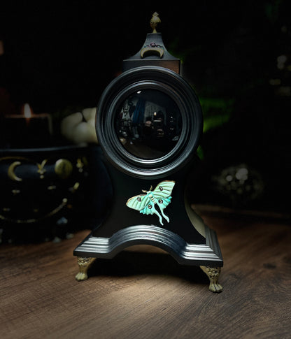 Luna Mantle Scrying Mirror Enchanted Ornate Magical Black Mirror MM103