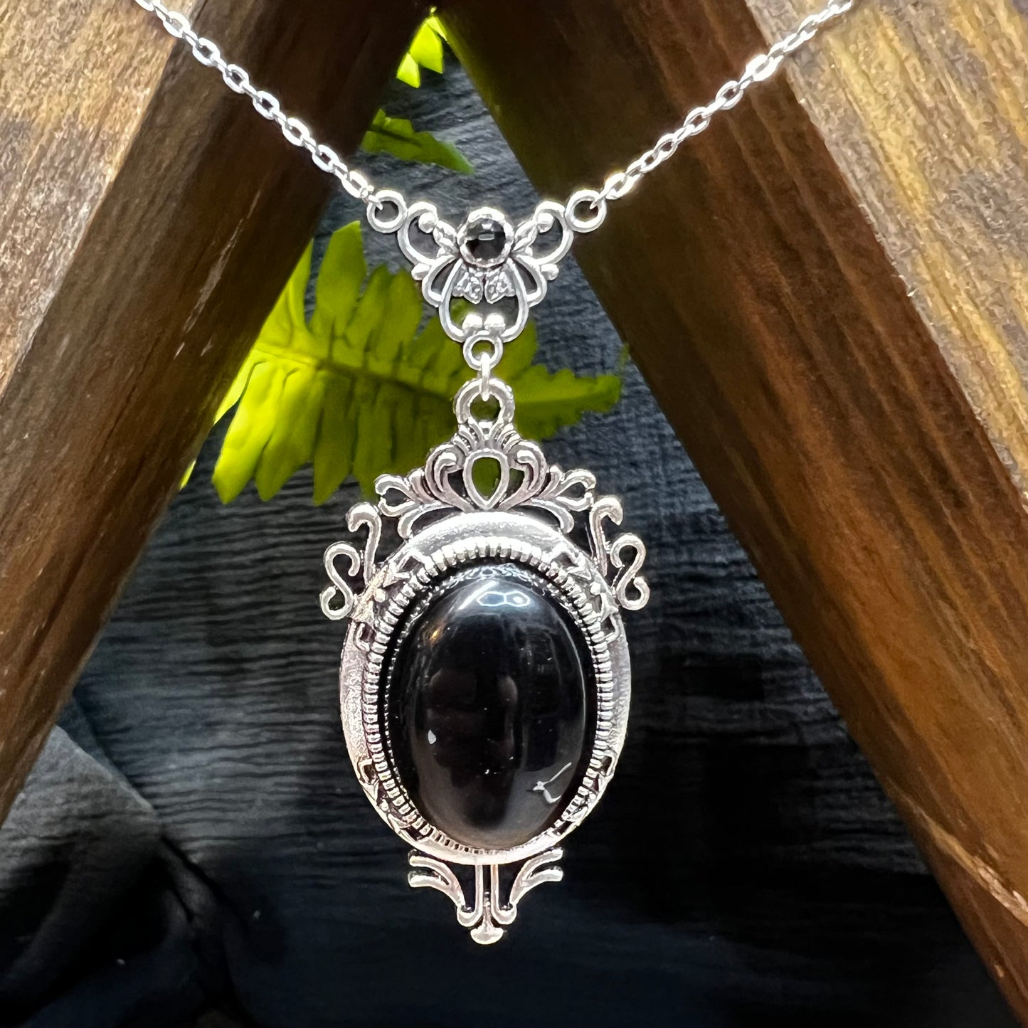 Obsidian Pendant Necklace PN30