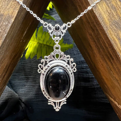 Obsidian Pendant Necklace PN30