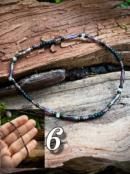 Iridescent Aurora Crystal Stacking Stretch Bracelets Moonlit Dreams