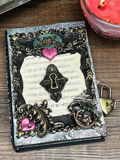 Taurus Locking Journal- Handcrafted Hardcover Blank Book of Shadows Grimoire