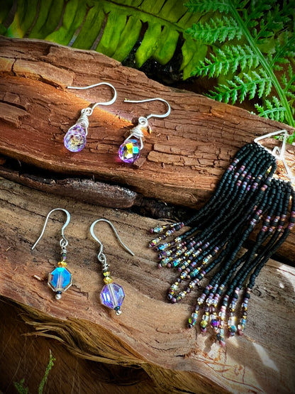 Moonlit Dreams Iridescent Aurora Crystal Earrings