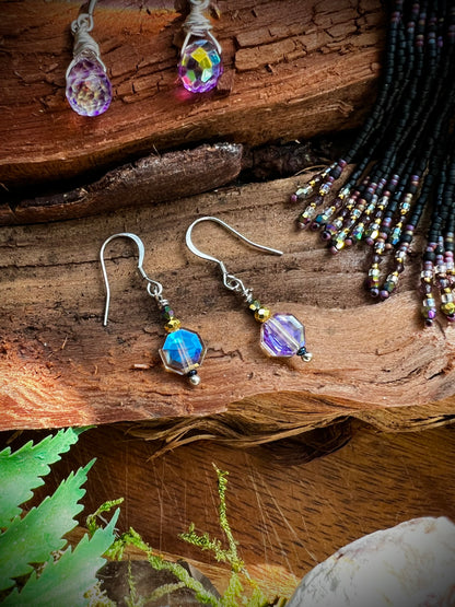 Moonlit Dreams Iridescent Aurora Crystal Earrings