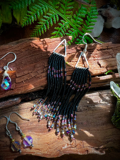 Moonlit Dreams Iridescent Aurora Crystal Earrings
