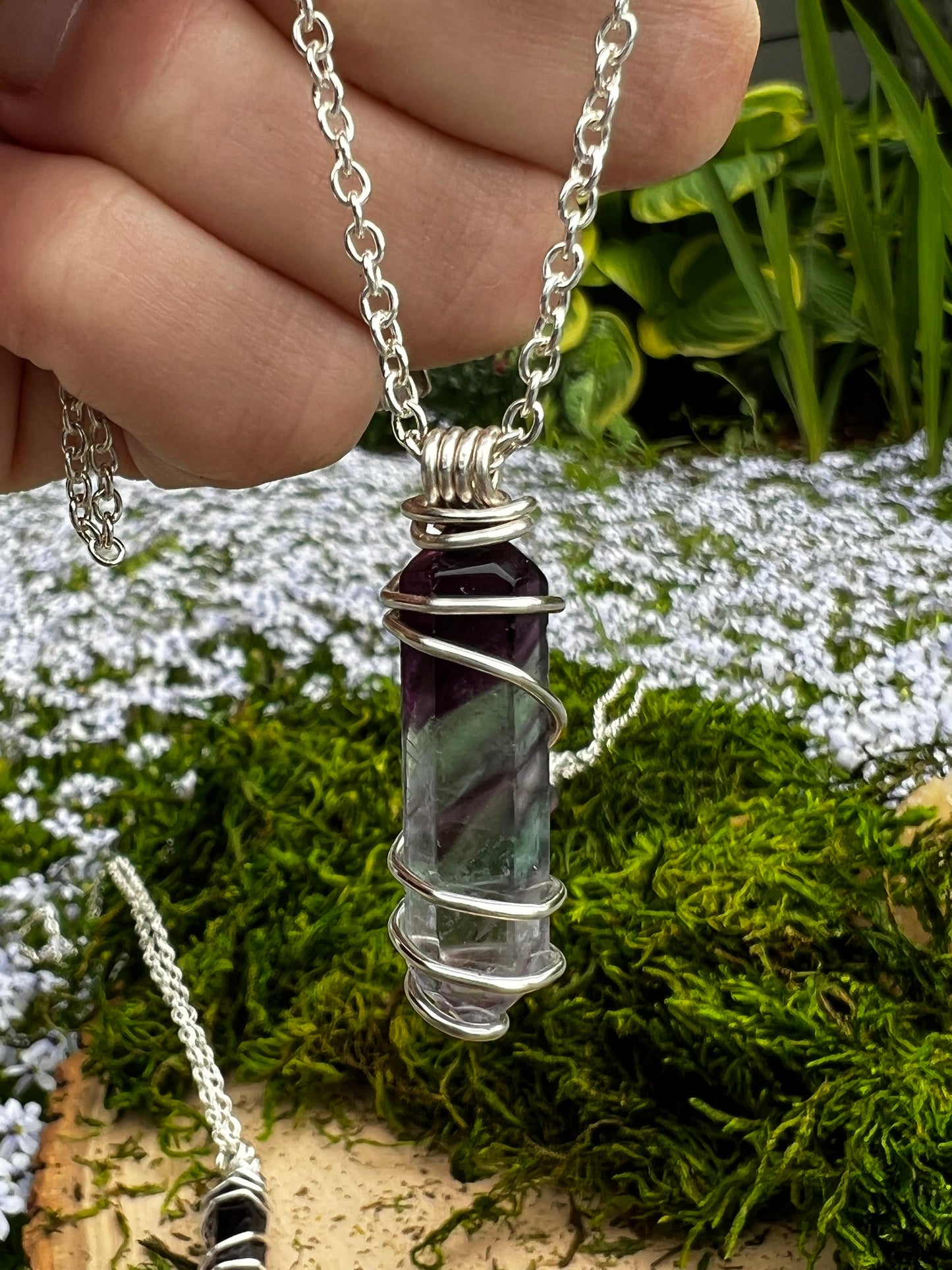 Wrapped Fluorite Necklace