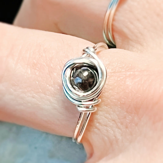 Garnet Wire Wrapped Ring