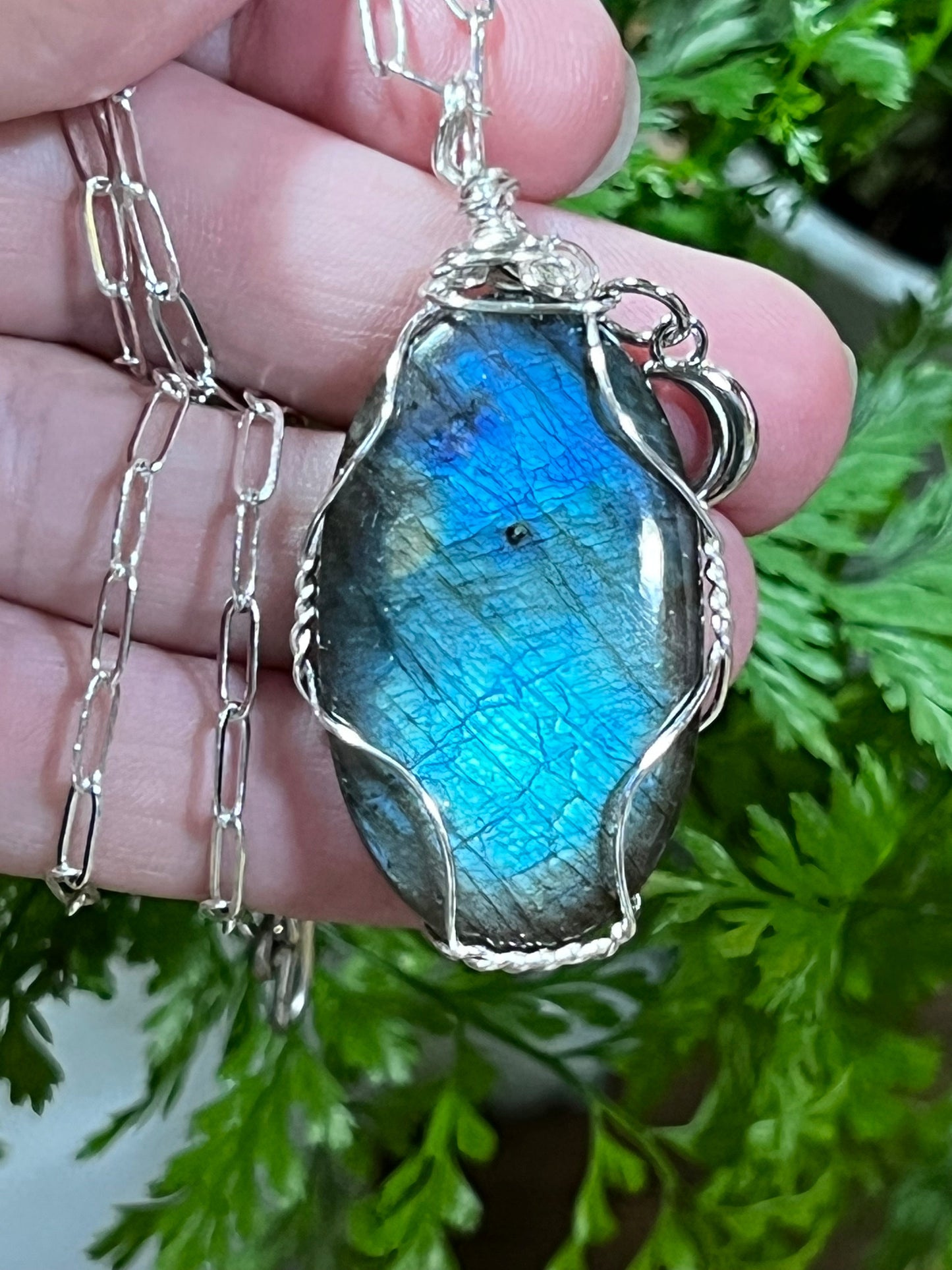 Labradorite Wrapped Necklace