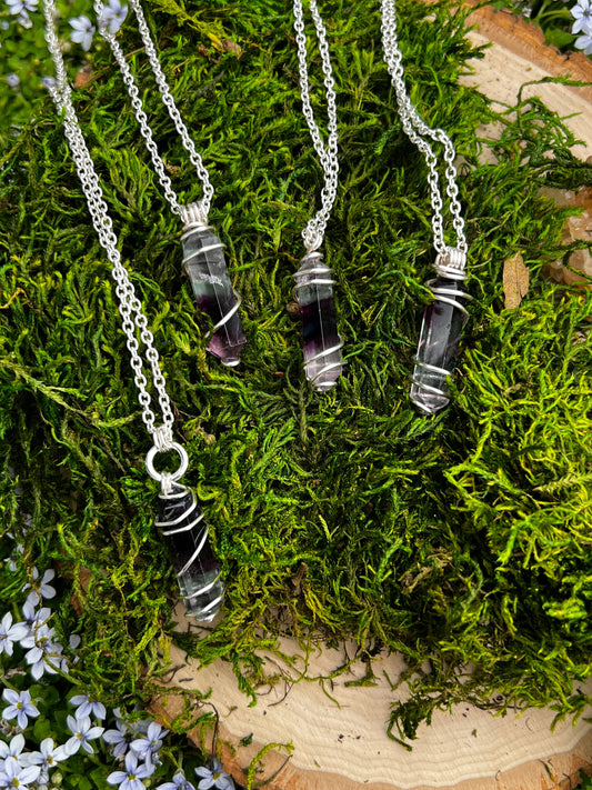 Wrapped Fluorite Necklace