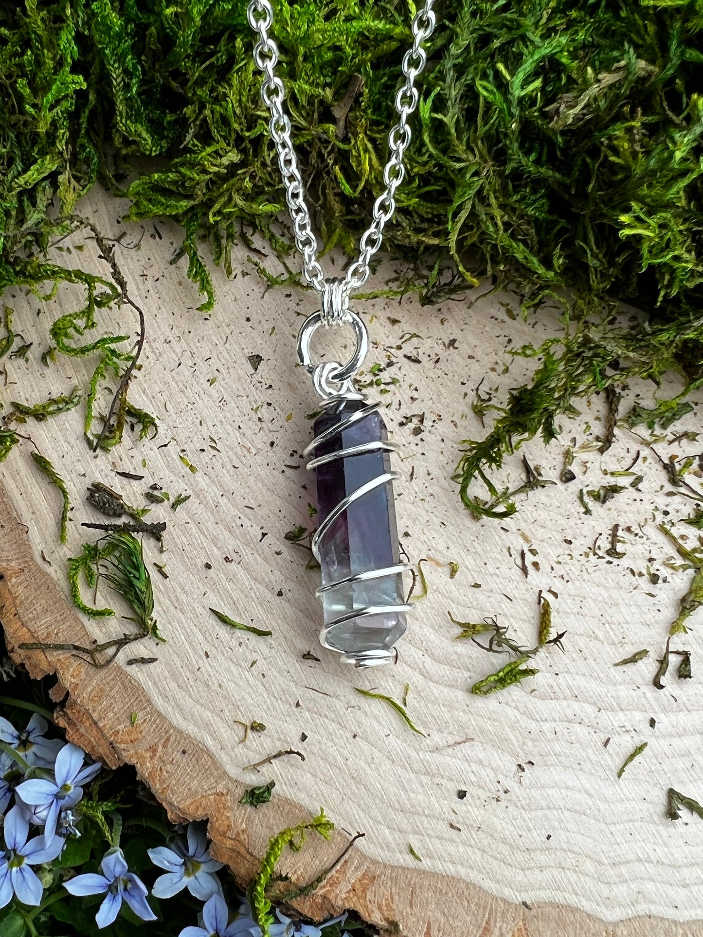 Wrapped Fluorite Necklace