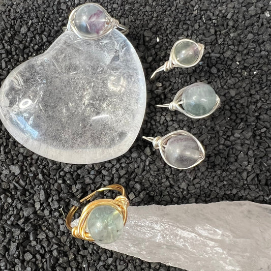 Fluorite Wire Wrapped Ring