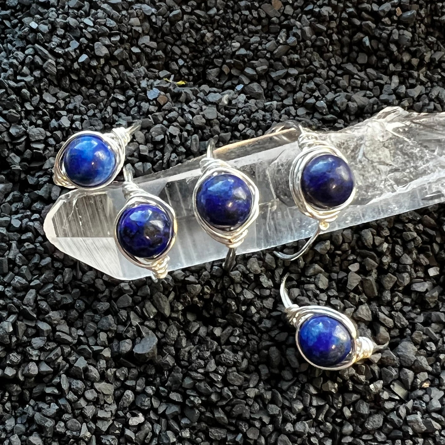Lapis Lazuli Wire Wrapped Ring