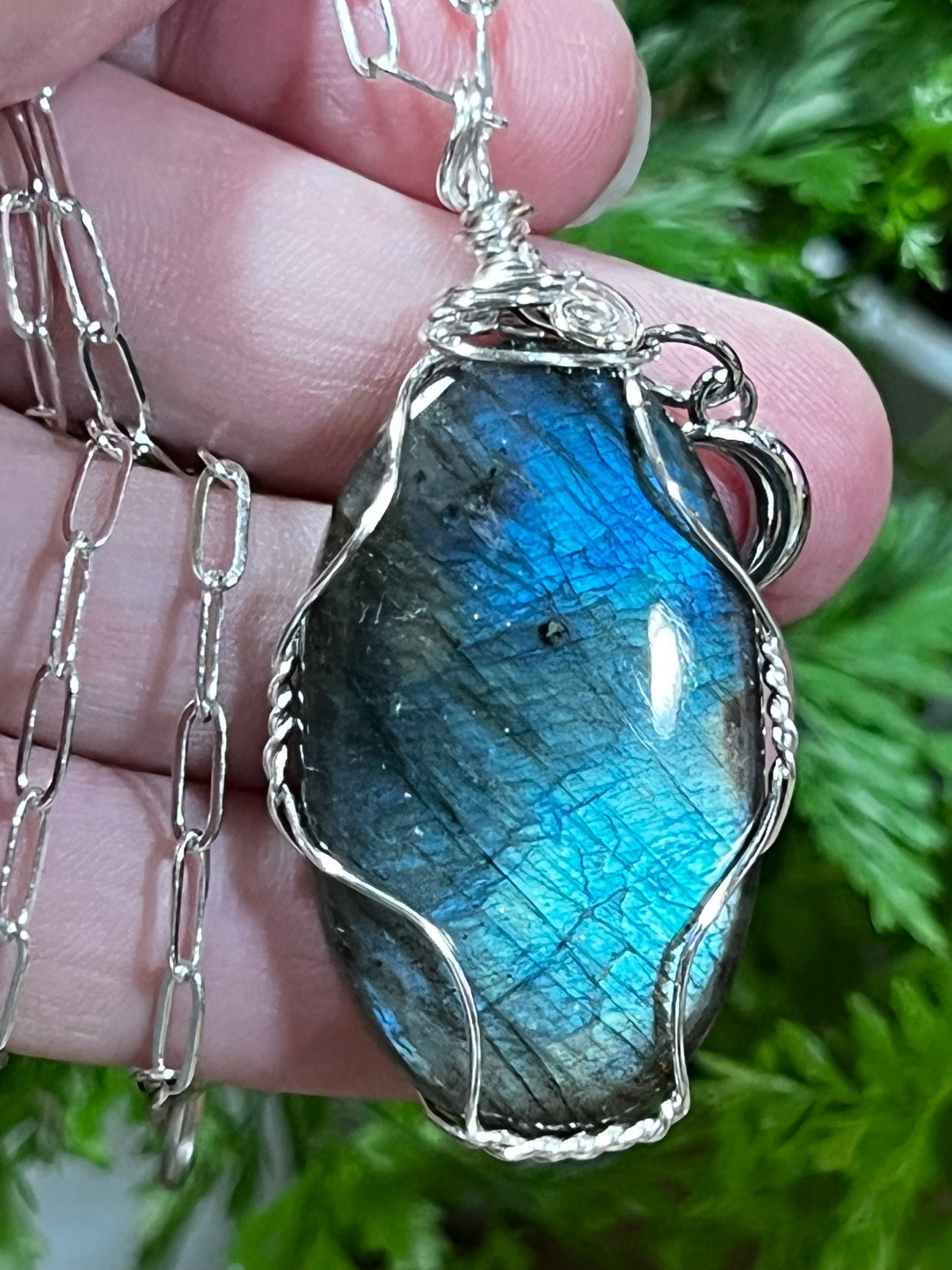 Labradorite Wrapped Necklace