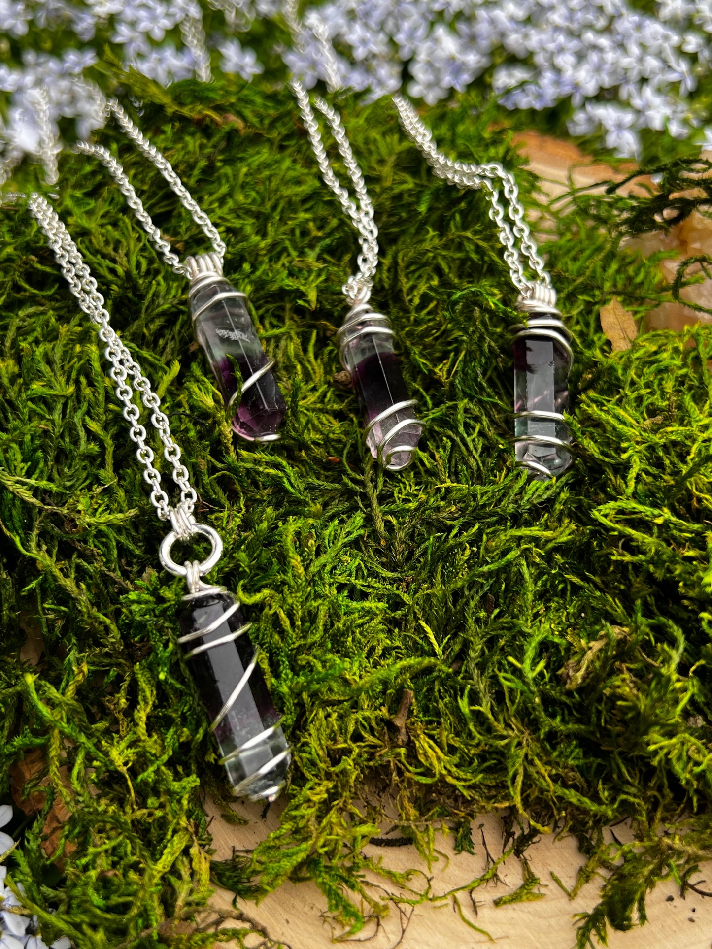 Wrapped Fluorite Necklace